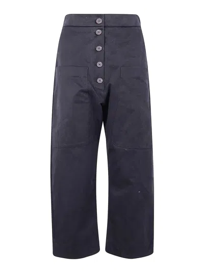Studio Nicholson Rounded Drop Crotch Trousers In Multi