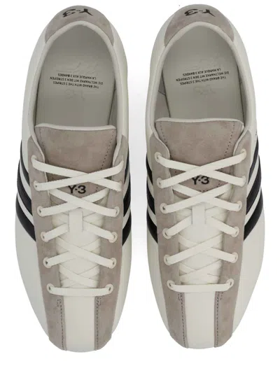 Y-3 Low-profile Leather And Suede Sneakers In Multi