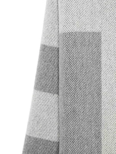 Givenchy Large Scarf Contrasting Border Geometric Pattern In Gray