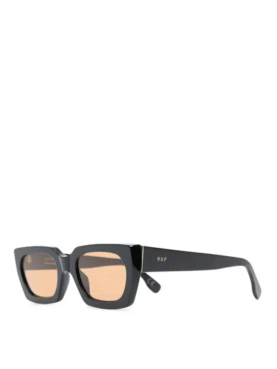 Retrosuperfuture Teddy Square Frame Sunglasses Tinted Lenses In Black
