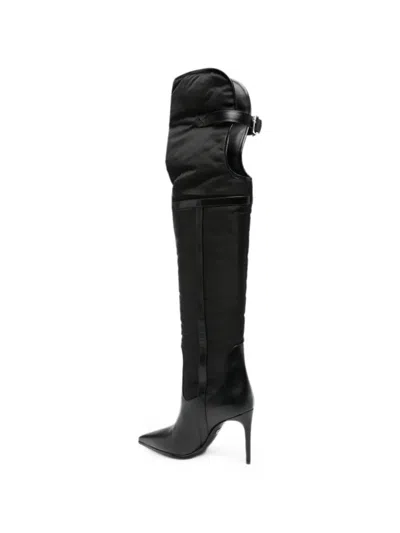 Dsquared2 Buckle-detail Pointed-toe Boots In Black
