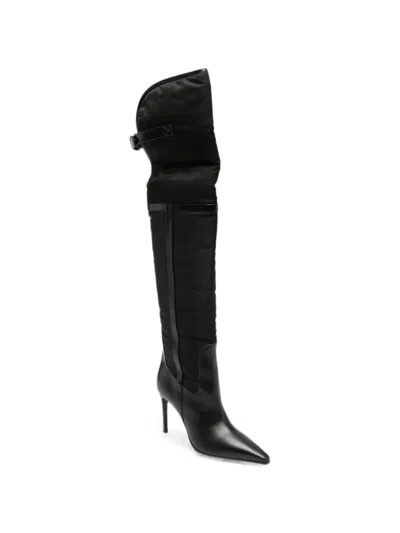 Dsquared2 Buckle-detail Pointed-toe Boots In Black