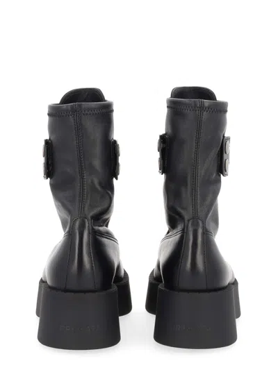 Premiata Leather Ankle Boots In Black