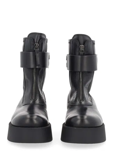 Premiata Leather Ankle Boots In Black
