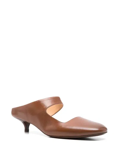 Marsèll Brown Spianata Leather Mule In Brown