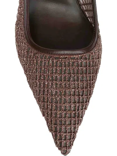 Brunello Cucinelli Pointed Sling Back Medium Heel In Transparent