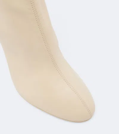 Paris Texas Lidia Leather Ankle Boots In White