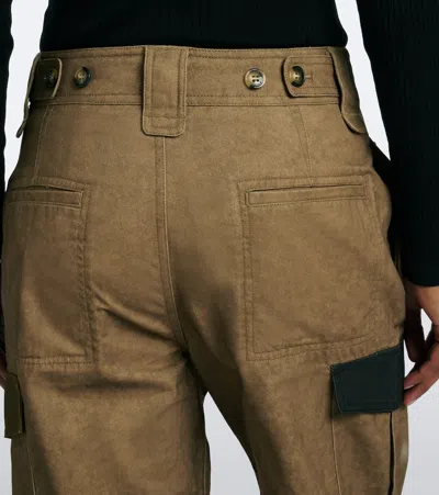 Isabel Marant Étoile Renzae Patchwork Cotton Cargo Pants In Multi