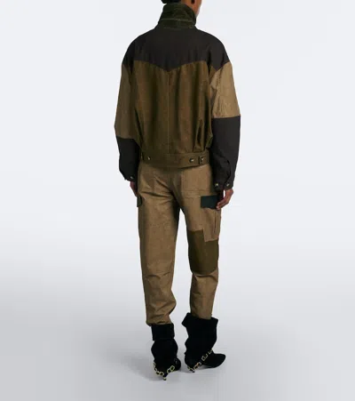 Isabel Marant Étoile Renzae Patchwork Cotton Cargo Pants In Multi
