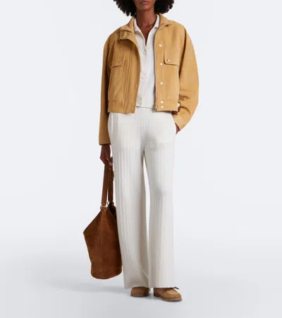 Eleventy Suede Bomber Jacket In Multi