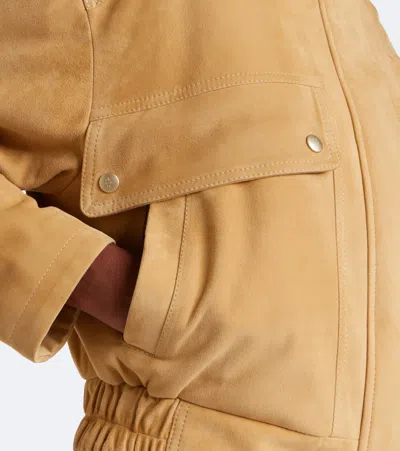Eleventy Suede Bomber Jacket In Multi