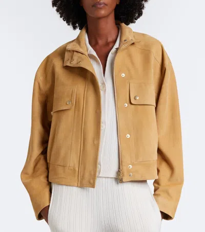 Eleventy Suede Bomber Jacket In Multi