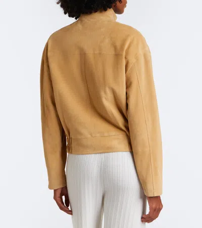 Eleventy Suede Bomber Jacket In Multi