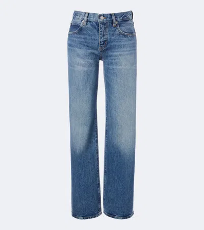 Frame The Pixie Gray Rapture Jeans In Blue