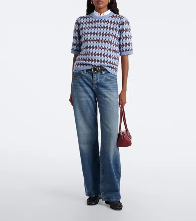 Frame The Pixie Gray Rapture Jeans In Blue