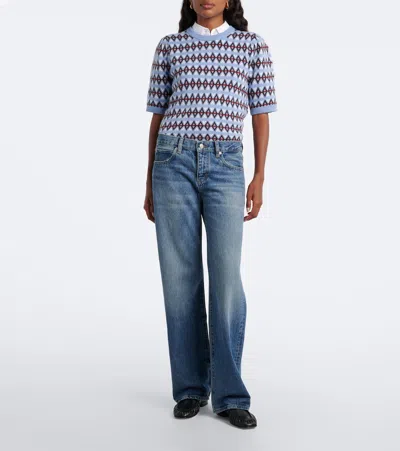 Frame The Pixie Gray Rapture Jeans In Blue