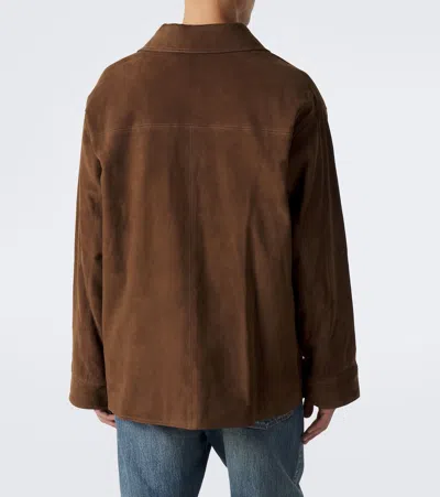 A.presse Leather Jacket In Brown