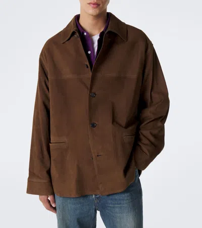 A.presse Leather Jacket In Brown