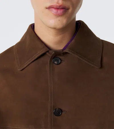 A.presse Leather Jacket In Brown