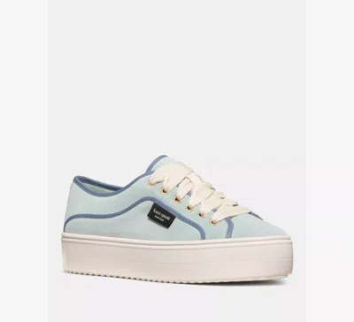 Kate Spade Sam Icon Piped Platform Sneaker In Blue