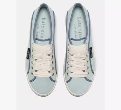 Kate Spade Sam Icon Piped Platform Sneaker In Blue