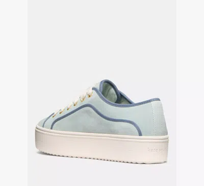 Kate Spade Sam Icon Piped Platform Sneaker In Blue