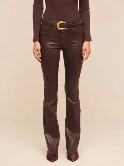 L'agence Ruth Coated Straight-leg Jean In Dark Java Coated
