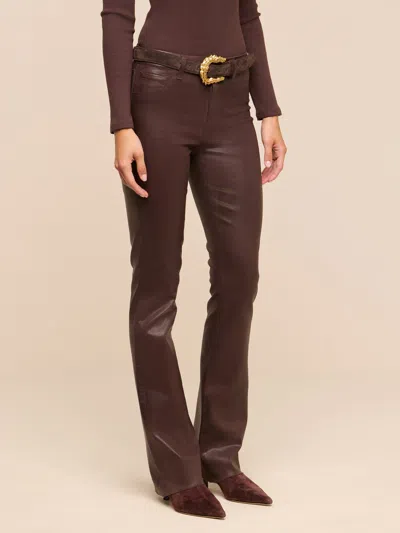 L'agence Ruth Coated Straight-leg Jean In Dark Java Coated