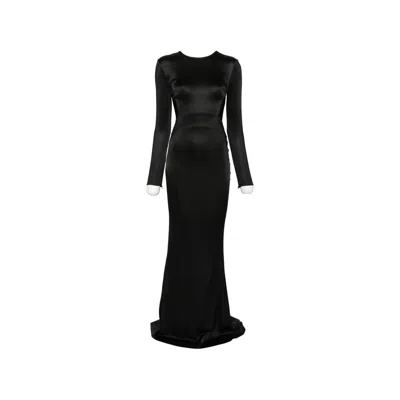 Co Open-back Cut-out Evening Gown In Black
