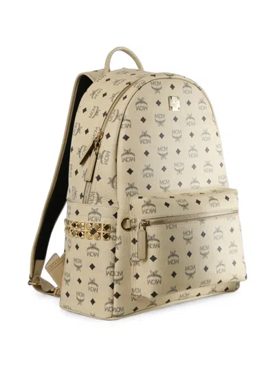 Mcm Stark Monogram-print Backpack In Neutral