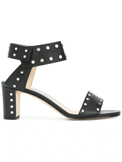 Jimmy Choo Veto 65 Calf Sandals In Black