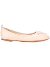 Marc Jacobs Woman Studded Leather Ballet Flats Pastel Pink In Nude
