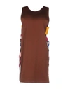 Msgm Short Dress In Cocoa