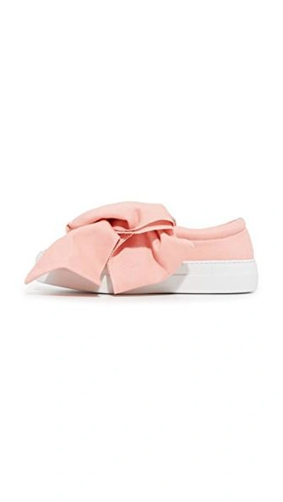 Shop Joshua Sanders Bow Slip On Sneakers In Pink