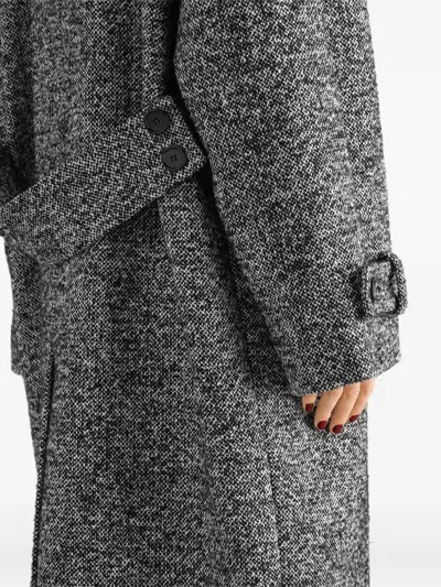 Dolce & Gabbana Double-breasted Flecked Wool-blend Jacket With Leopard Print Lining In Red