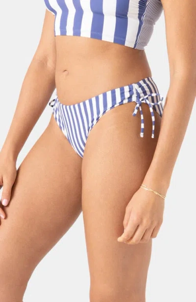 Roxy Stripe Out Lace Hipster Full Bikini Bottom In Blue