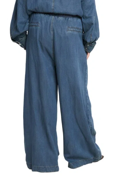 Freemarket Pull-on Wide Leg Jeans In Blue