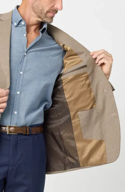 Savile Row Co Check Sport Coat In Khaki
