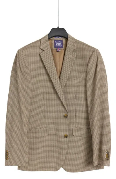 Savile Row Co Check Sport Coat In Khaki