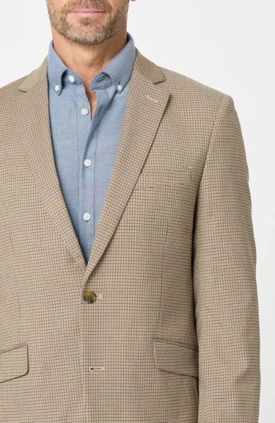 Savile Row Co Check Sport Coat In Khaki