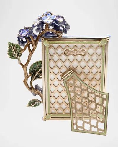 Jay Strongwater Gail Blue Hydrangea Frame, 5" X 7"