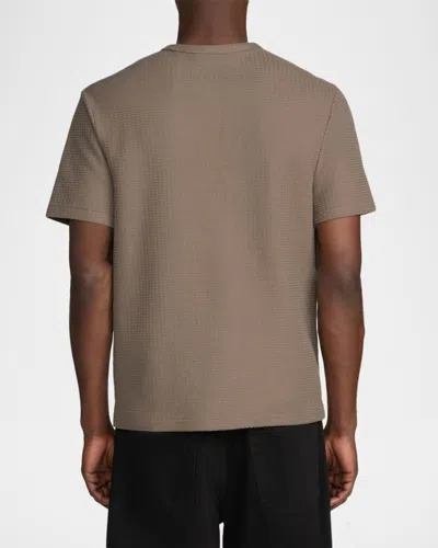 Frame Textured Cotton Jacquard T-shirt In Brown