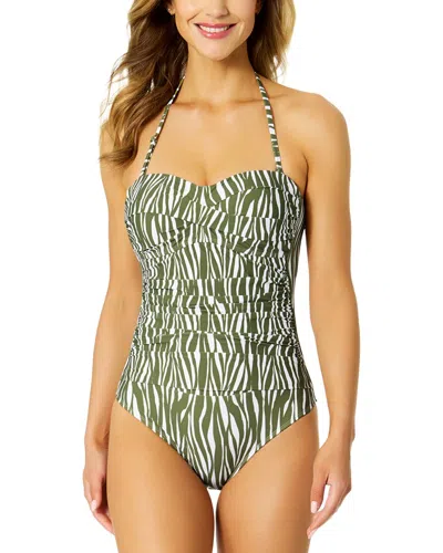 Anne Cole Twist Front Strapless One-piece In Multi