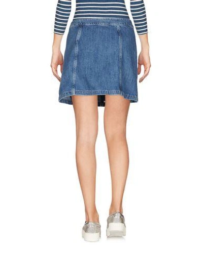 Shop Au Jour Le Jour Denim Skirt In Blue