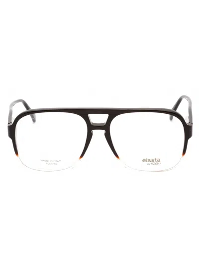 Elasta Pilot-frame Glasses In Black
