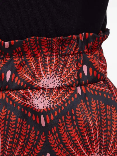Sisley Paris Ruffled Patterned Shorts In Black