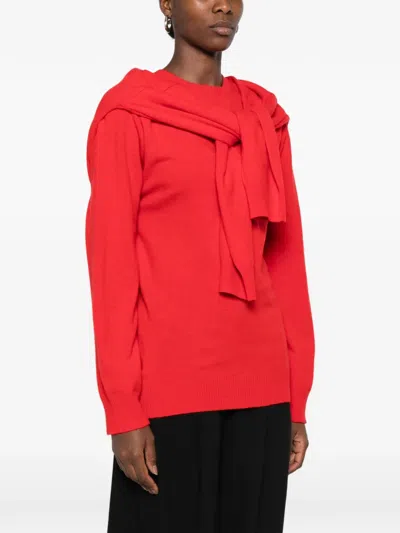 Source Unknown Tio Extra Shawl Sweater In Red