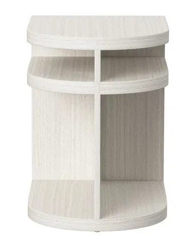 Bernhardt Stratum Side Table With Shelves In White