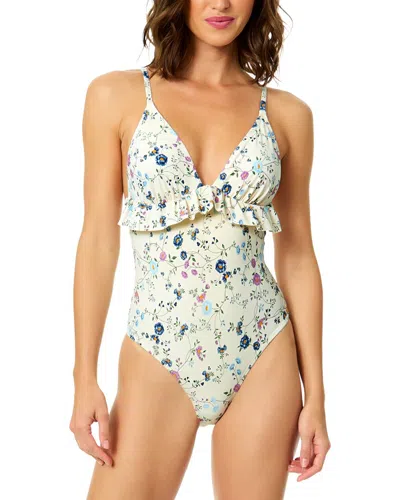 Cece Ruffle One-piece In White