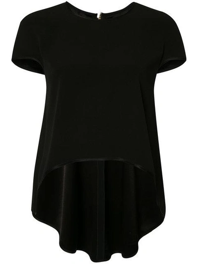 Shop Haney Ellie Curved Hem T-shirt - Black